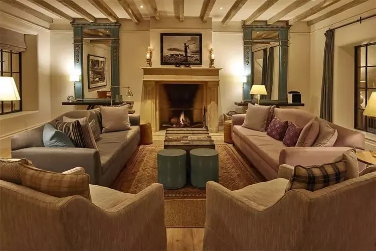 photo of fireplace area at lolldaiga house