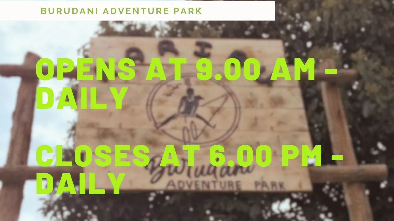 Opening and Closing Hours Burudani Adventure Park